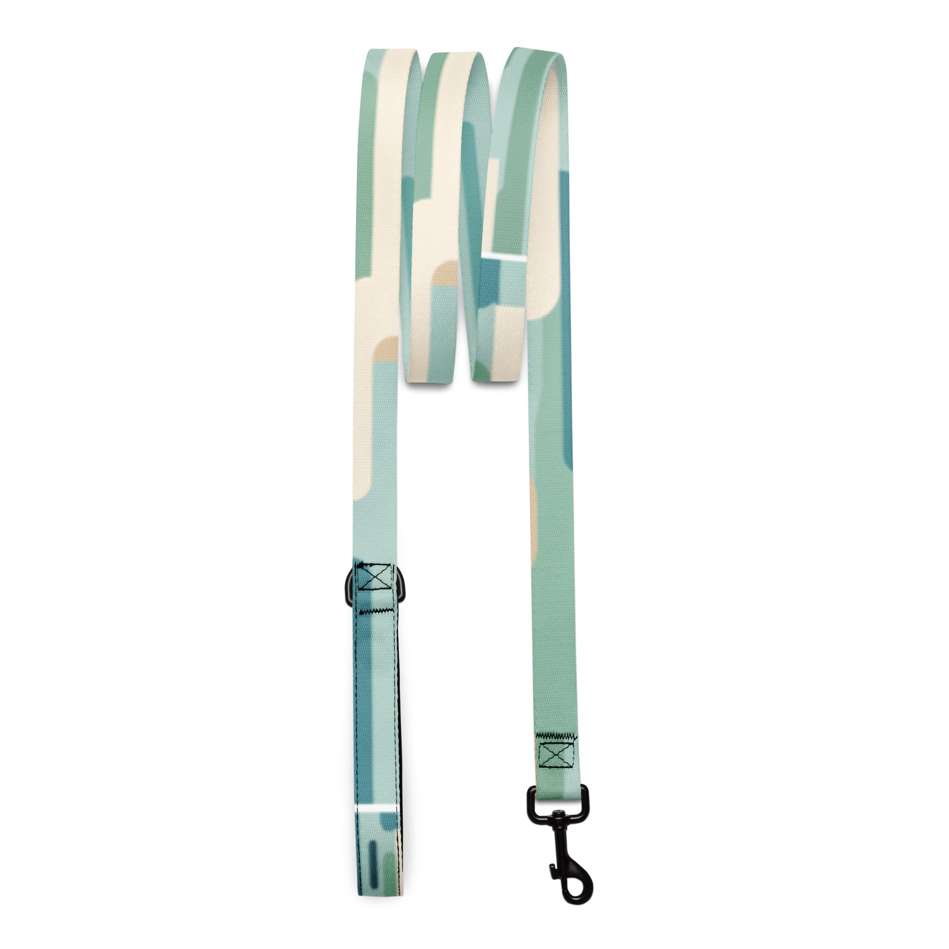 Vertical view of the Seafoam Trail 6 ft Pet Leash showing the full leash design.