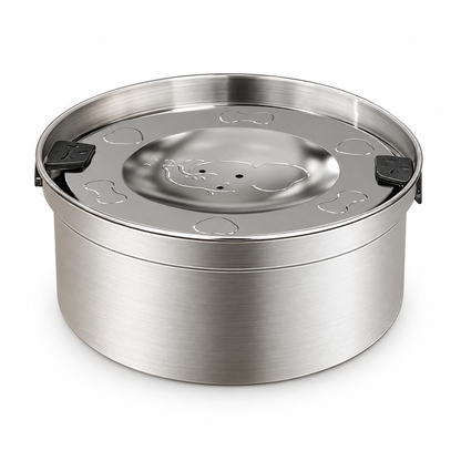 1.2L stainless steel floating pet water bowl with Elephant plate design