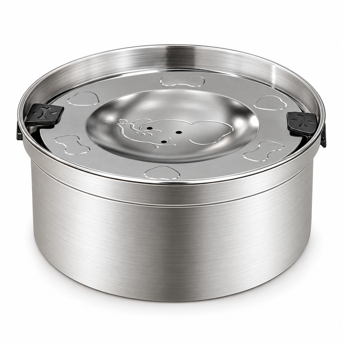 3.2L stainless steel floating pet water bowl with Elephant plate design
